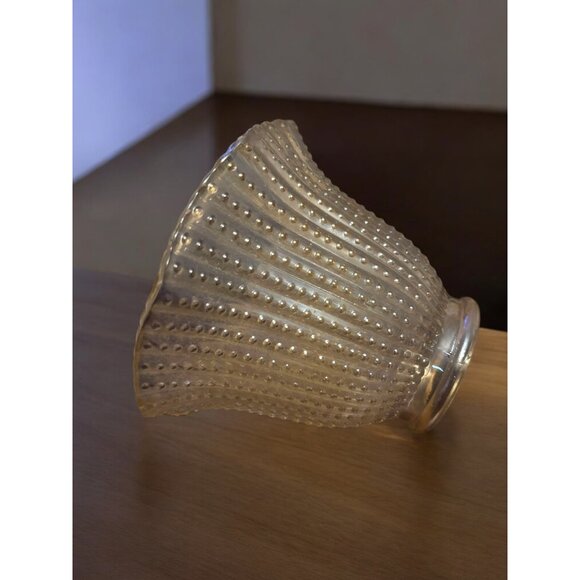 Vintage Iridescent Amber Beaded Replacement Light Shade Globe 2.25" Fitter - Picture 4 of 7